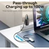 Vention USB-C -> HDMI/VGA/USB 3.0/PD (0,15m Szürke Aluminum Ötvözet) Dokkoló