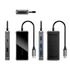 Vention USB-C -> HDMI/USB-C Gen 1/USB 3.0 x 2/RJ45/SD/TF/TRRS 3.5mm/PD (0,15m Szürke Aluminum Ötvözet) Dokkoló