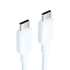 Vention Szövet USB-C -> USB-C, (3A,fehér), 1m, kábel
