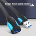 Vention USB 3.0 (hosszabbító, lapos, fekete), 0,5m, kábel