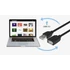 Vention USB-A 2.0/M -> USB-A 2.0/F  (hosszabbító,PVC,fekete), 0,5m, kábel