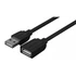 Vention USB-A 2.0/M -> USB-A 2.0/F  (hosszabbító,PVC,fekete), 1m, kábel