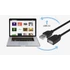 Vention USB-A 2.0/M -> USB-A 2.0/F  (hosszabbító,PVC,fekete), 1,5m, kábel