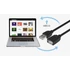 Vention USB-A 2.0/M -> USB-A 2.0/F  (hosszabbító,PVC,fekete), 3m, kábel