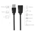 Vention USB-A 2.0/M -> USB-A 2.0/F  (hosszabbító,PVC,fekete), 5m, kábel