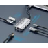 Vention USB-C -> USB3.0x3/RJ45/PD  (0,15m Szürke Aluminum Ötvözet), Hub
