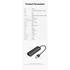 Vention USB 3.0  (táppal, 4-Portos, fekete), 0,15m, Hub
