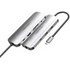 Vention USB-C -> HDMI/USB-C Gen 1/USB3.0x2/RJ45/SD/TF/TRRS 3.5mm/PD (0,15m Szürke Aluminum Ötvözet), Dokkoló