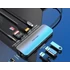 Vention USB-C -> HDMI/USB3.0x3/RJ45/SD/TF/PD (0,15m Szürke Aluminum Ötvözet), Dokkoló