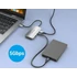 Vention USB-C -> USB-C Gen 1/USB3.0x3/PD  (0,15m Szürke Aluminum Ötvözet), Hub