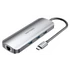 Vention USB-C -> HDMI/USB3.0x3/RJ45/SD/TF/TRRS 3.5mm/PD (0,15m Szürke Aluminum Ötvözet), Dokkoló