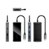 Vention USB-C -> HDMI/USB 3.0x3/SD/TF/PD (0,15m, szürke, tükrös felületű), Dokkoló