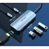 Vention USB-C -> HDMI/USB-C Gen 1/USB 3.0x3/PD (0,15m Szürke Aluminum Ötvözet), Dokkoló
